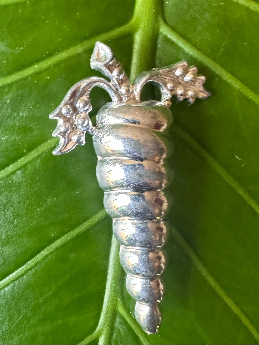 Silver Carrot Brooch